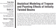 Analytical Modeling of Trapeze and Poynting Effects of Initially Twisted Beams